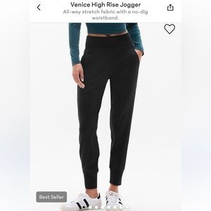 Athleta Venice high Rise Black Joggers